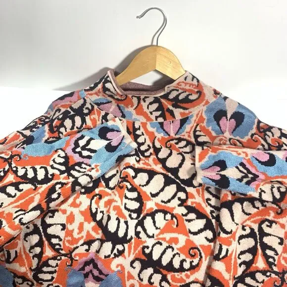 Anthropologie Maeve Mock Neck Multi-Pattern Oversized Sweater Size Small Women’s - Picture 12 of 15